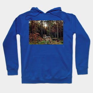 Wolf in the forest Hoodie